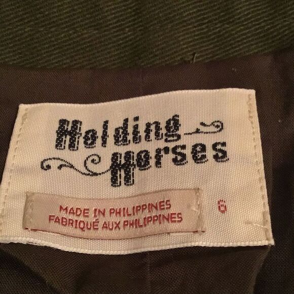 ANTHROPOLOGIE HOLDING HORSES COLOR BLOCK UTILITY MINI SKIRT - Picture 6 of 8